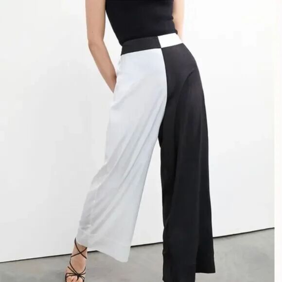 ANTHROPOLOGIE Porridge Colorblock Wide Leg Pant Sz XS‎ - Picture 1 of 5